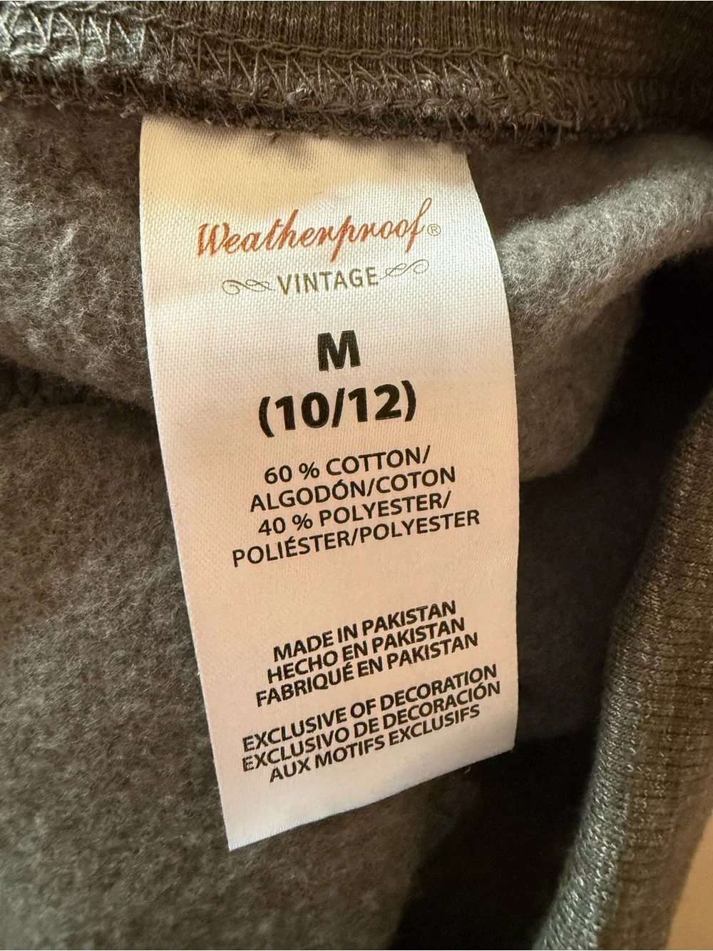 Weatherproof Vintage Boys Fleece Joggers Grey Heather Sweatpants Size M 10/12